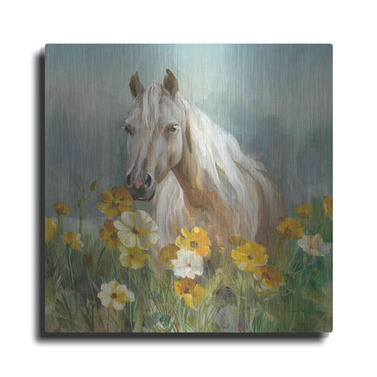 Luxe Metal Art 'Farm and Field II Crop' by Danhui Nai, Metal Wall Art