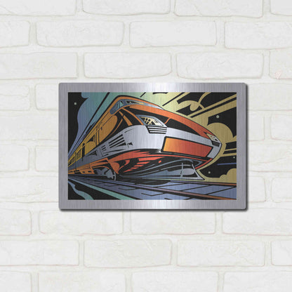 Luxe Metal Art 'Train-High Speed' by David Chestnutt, Metal Wall Art,16x12