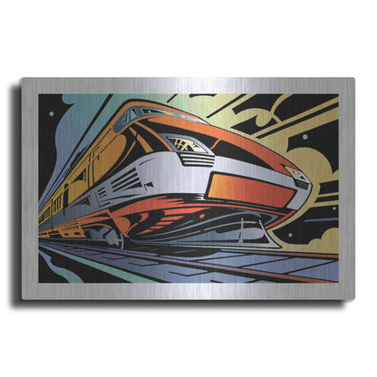 Luxe Metal Art 'Train-High Speed' by David Chestnutt, Metal Wall Art