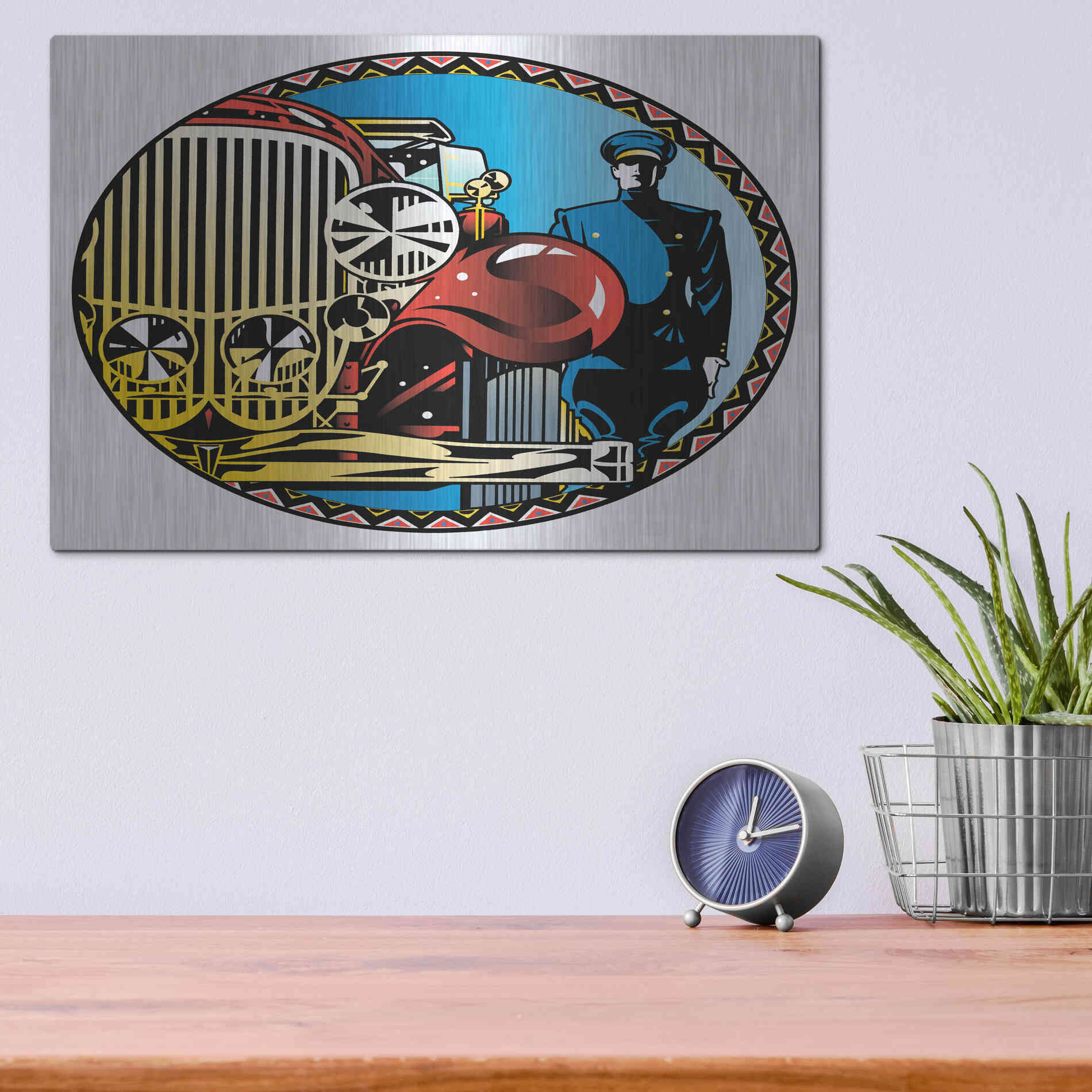 Luxe Metal Art 'Valet' by David Chestnutt, Metal Wall Art,16x12