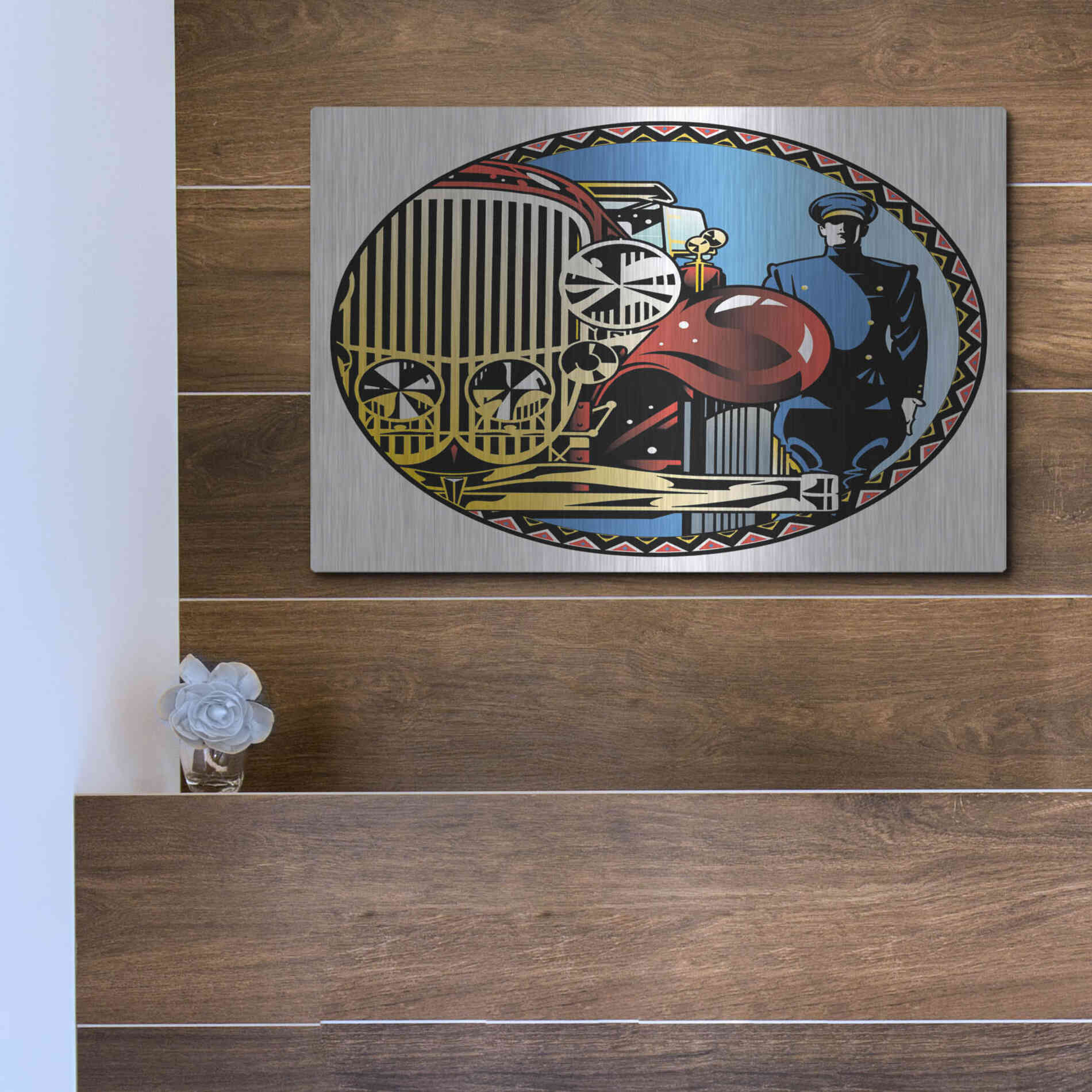 Luxe Metal Art 'Valet' by David Chestnutt, Metal Wall Art,16x12