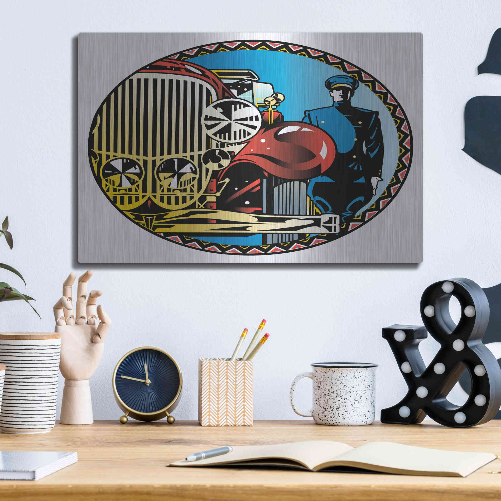 Luxe Metal Art 'Valet' by David Chestnutt, Metal Wall Art,16x12