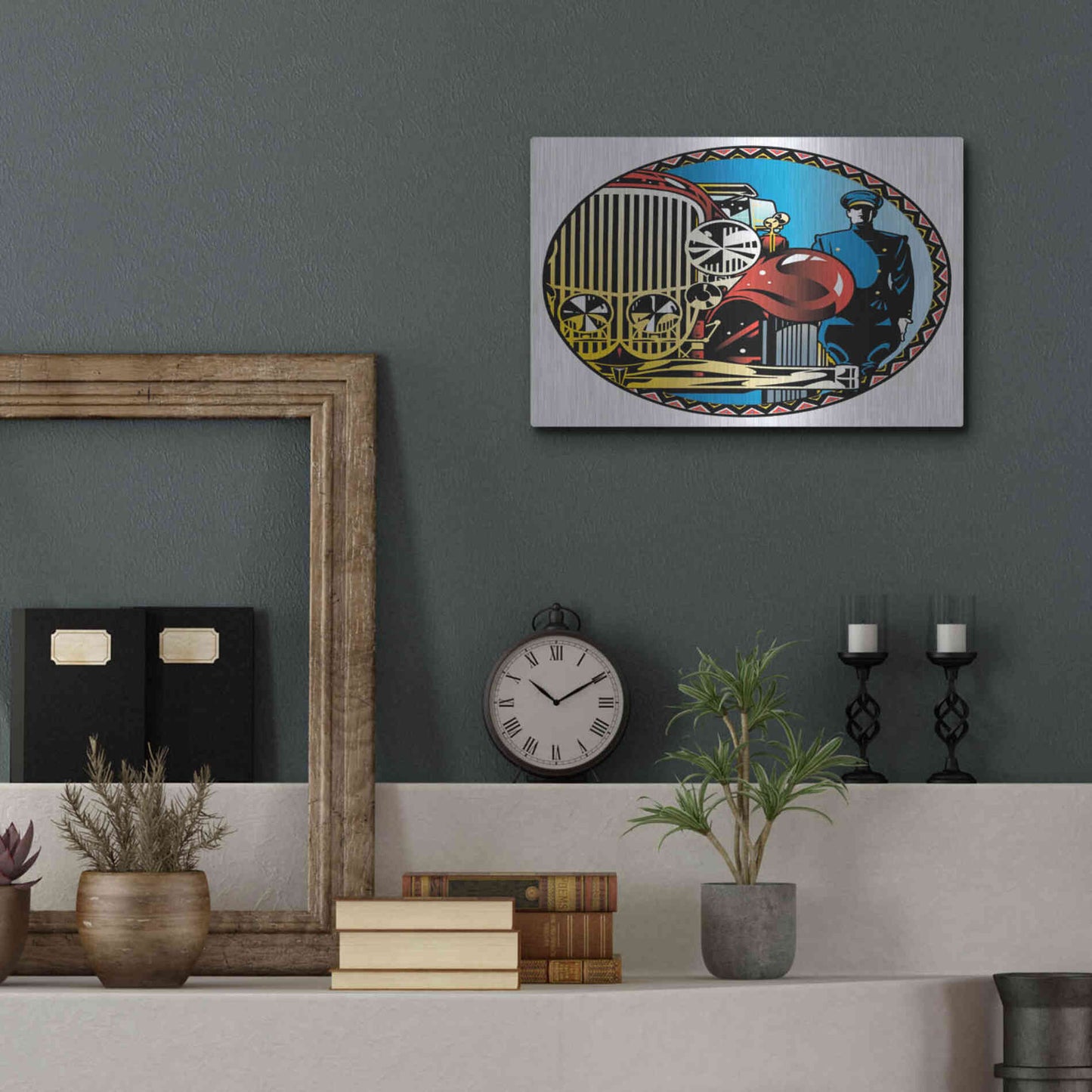 Luxe Metal Art 'Valet' by David Chestnutt, Metal Wall Art,16x12