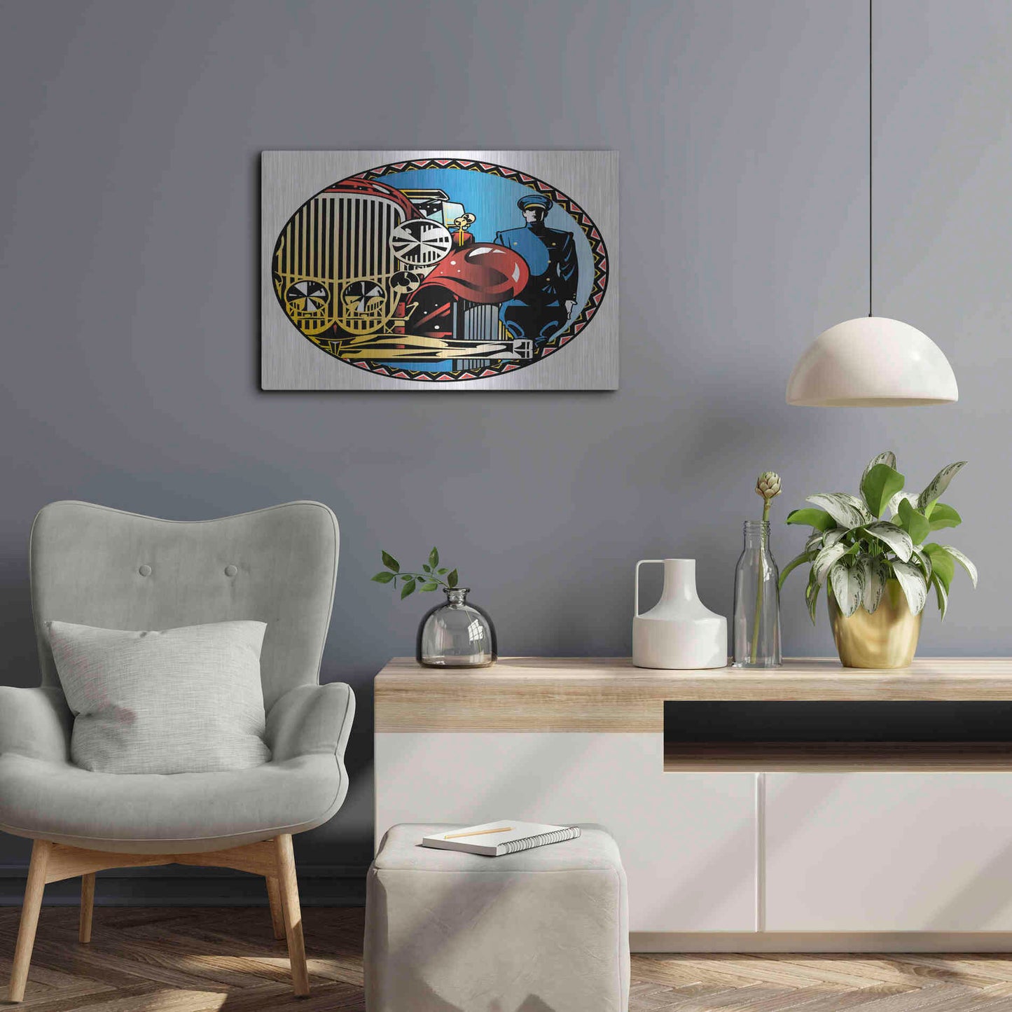 Luxe Metal Art 'Valet' by David Chestnutt, Metal Wall Art,24x16