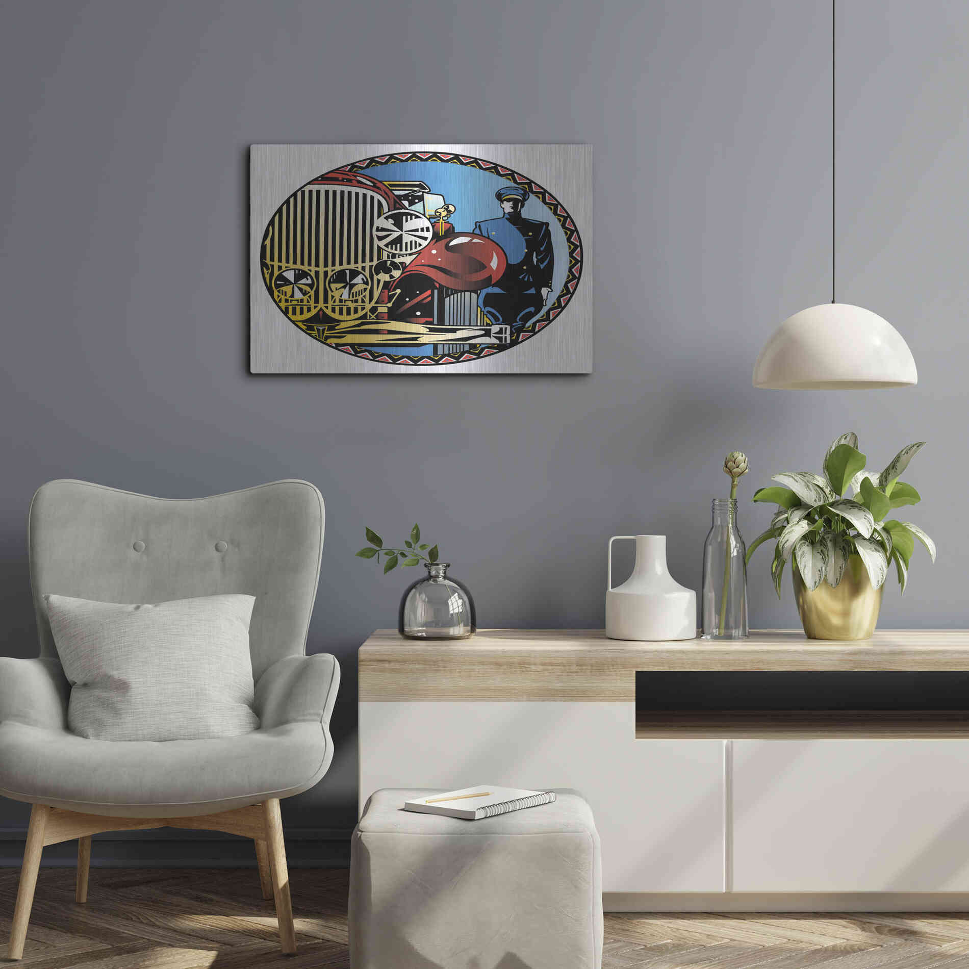 Luxe Metal Art 'Valet' by David Chestnutt, Metal Wall Art,24x16