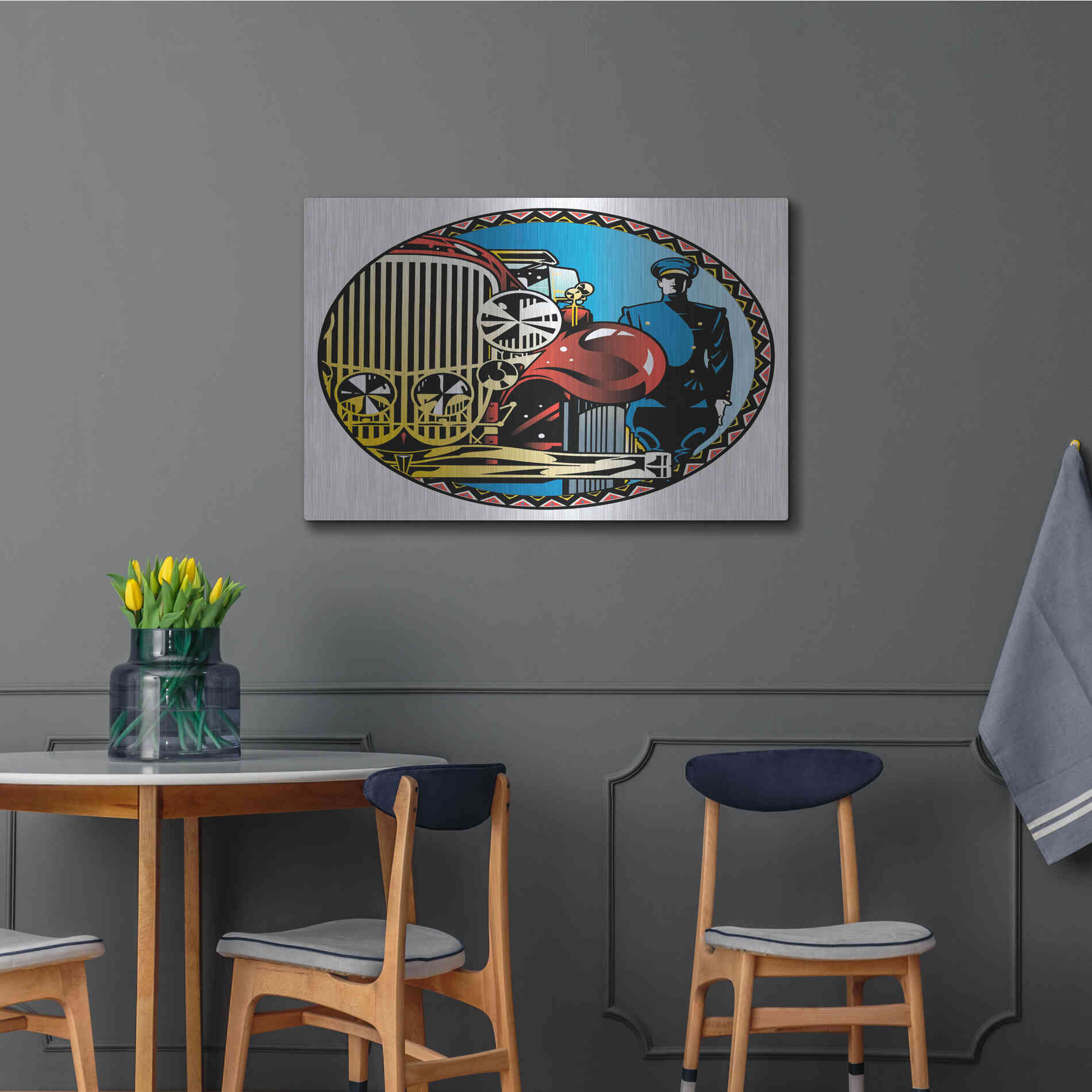 Luxe Metal Art 'Valet' by David Chestnutt, Metal Wall Art,36x24