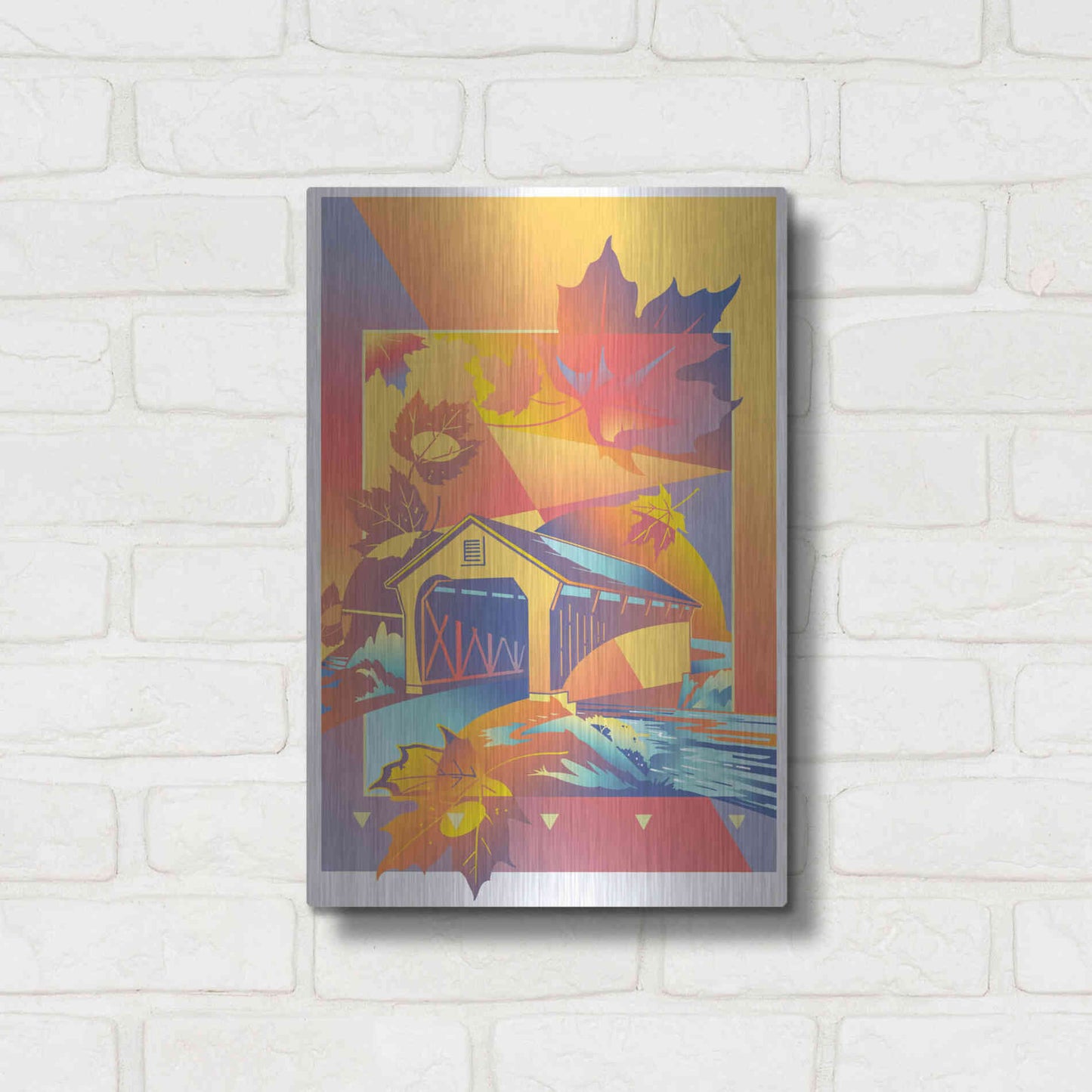 Luxe Metal Art 'Vermont' by David Chestnutt, Metal Wall Art,12x16