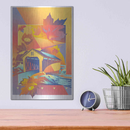 Luxe Metal Art 'Vermont' by David Chestnutt, Metal Wall Art,12x16