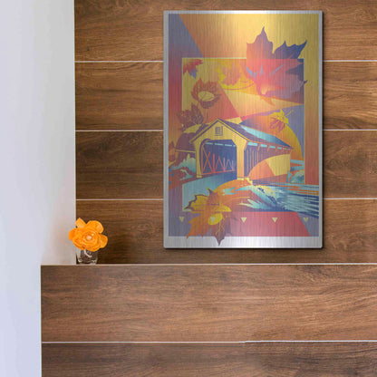 Luxe Metal Art 'Vermont' by David Chestnutt, Metal Wall Art,12x16