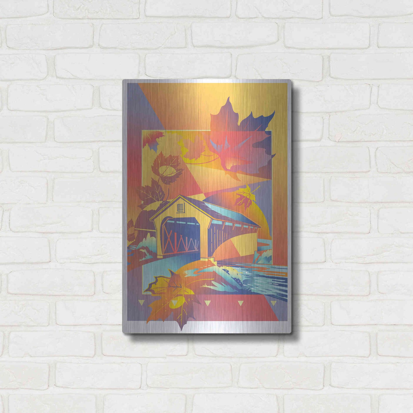 Luxe Metal Art 'Vermont' by David Chestnutt, Metal Wall Art,16x24