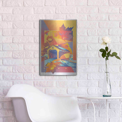 Luxe Metal Art 'Vermont' by David Chestnutt, Metal Wall Art,16x24