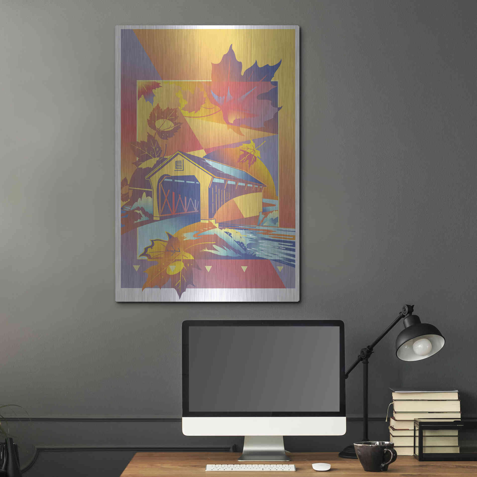 Luxe Metal Art 'Vermont' by David Chestnutt, Metal Wall Art,24x36