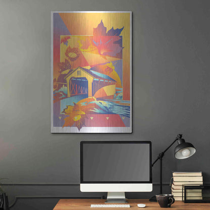 Luxe Metal Art 'Vermont' by David Chestnutt, Metal Wall Art,24x36