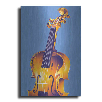 Luxe Metal Art 'Violin' by David Chestnutt, Metal Wall Art