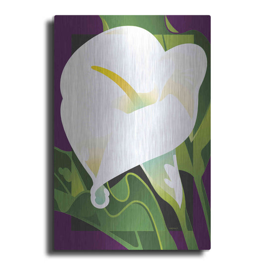 Luxe Metal Art 'Calla Lily' by David Chestnutt, Metal Wall Art