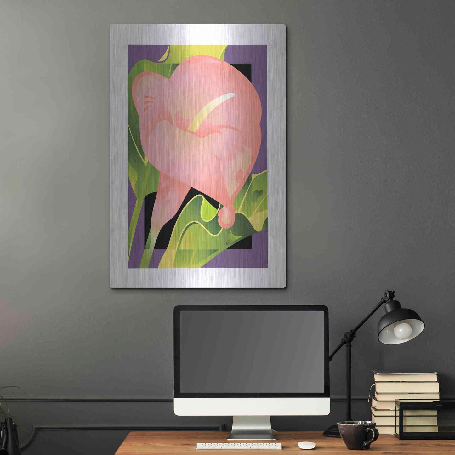 Luxe Metal Art 'Calla Pink' by David Chestnutt, Metal Wall Art,24x36