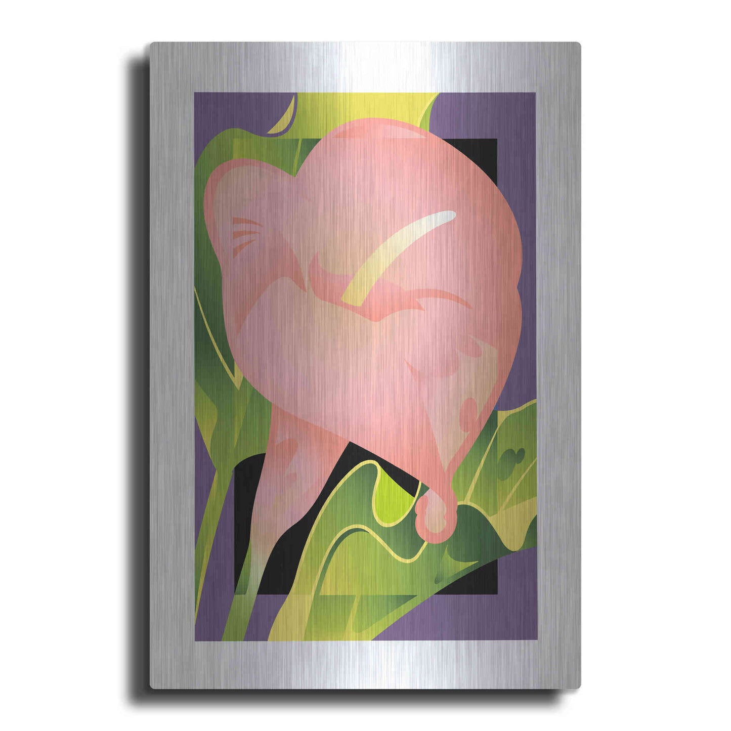 Luxe Metal Art 'Calla Pink' by David Chestnutt, Metal Wall Art