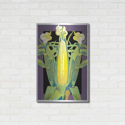 Luxe Metal Art 'Corn' by David Chestnutt, Metal Wall Art,24x36