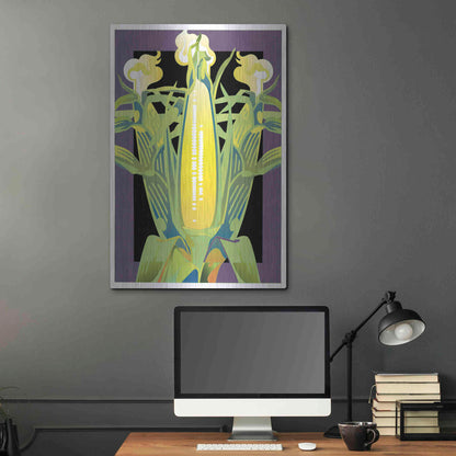 Luxe Metal Art 'Corn' by David Chestnutt, Metal Wall Art,24x36