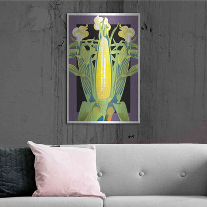 Luxe Metal Art 'Corn' by David Chestnutt, Metal Wall Art,24x36