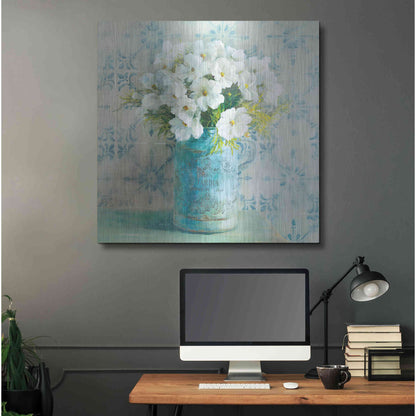 Luxe Metal Art 'May Blossoms I Crop' by Danhui Nai, Metal Wall Art,36x36