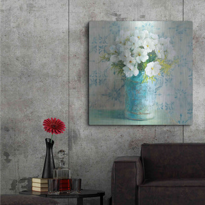 Luxe Metal Art 'May Blossoms I Crop' by Danhui Nai, Metal Wall Art,36x36