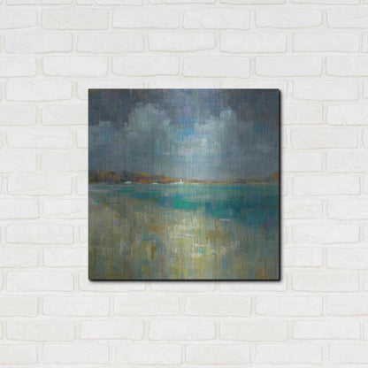 Luxe Metal Art 'Sky and Sea Crop' by Danhui Nai, Metal Wall Art,24x24