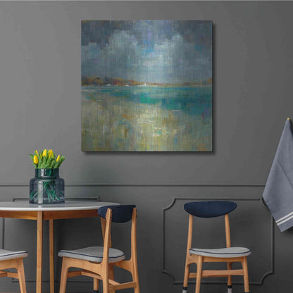 Luxe Metal Art 'Sky and Sea Crop' by Danhui Nai, Metal Wall Art,36x36