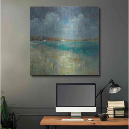 Luxe Metal Art 'Sky and Sea Crop' by Danhui Nai, Metal Wall Art,36x36