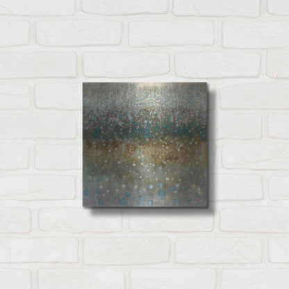 Luxe Metal Art 'Abstract Rain' by Danhui Nai, Metal Wall Art,12x12
