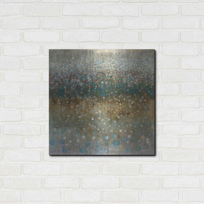 Luxe Metal Art 'Abstract Rain' by Danhui Nai, Metal Wall Art,24x24