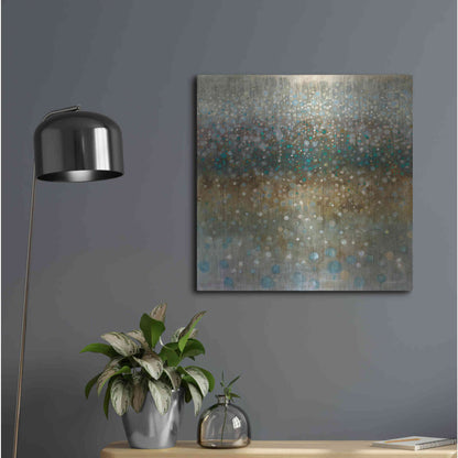 Luxe Metal Art 'Abstract Rain' by Danhui Nai, Metal Wall Art,24x24