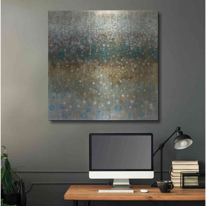 Luxe Metal Art 'Abstract Rain' by Danhui Nai, Metal Wall Art,36x36