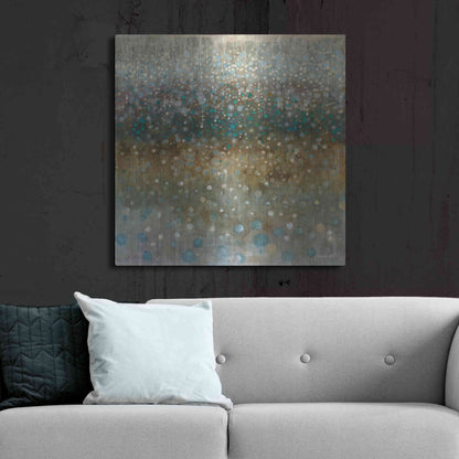 Luxe Metal Art 'Abstract Rain' by Danhui Nai, Metal Wall Art,36x36