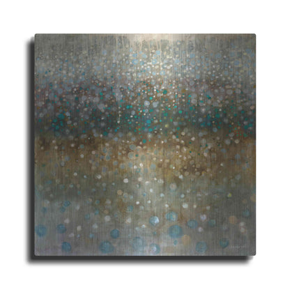 Luxe Metal Art 'Abstract Rain' by Danhui Nai, Metal Wall Art