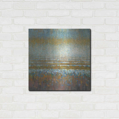 Luxe Metal Art 'Rains Over the Lake Light' by Danhui Nai, Metal Wall Art,24x24