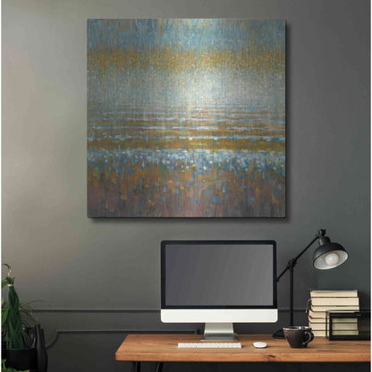 Luxe Metal Art 'Rains Over the Lake Light' by Danhui Nai, Metal Wall Art,36x36