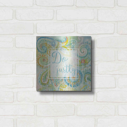 Luxe Metal Art 'Spring Dream Paisley II Pink Sentiment' by Danhui Nai, Metal Wall Art,12x12
