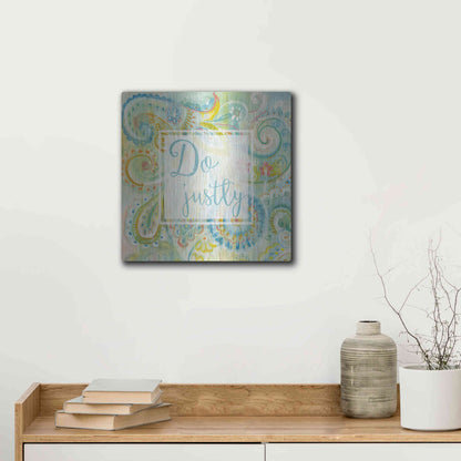 Luxe Metal Art 'Spring Dream Paisley II Pink Sentiment' by Danhui Nai, Metal Wall Art,12x12