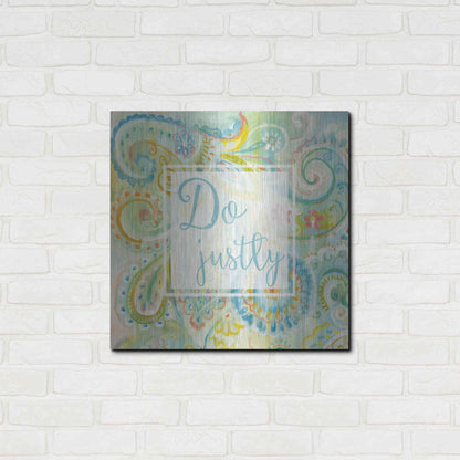 Luxe Metal Art 'Spring Dream Paisley II Pink Sentiment' by Danhui Nai, Metal Wall Art,24x24