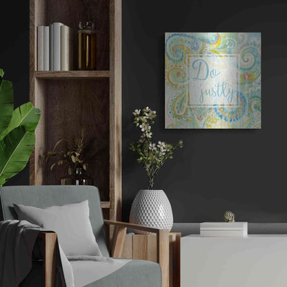Luxe Metal Art 'Spring Dream Paisley II Pink Sentiment' by Danhui Nai, Metal Wall Art,24x24