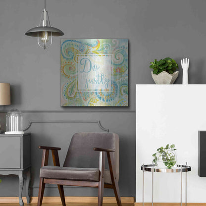 Luxe Metal Art 'Spring Dream Paisley II Pink Sentiment' by Danhui Nai, Metal Wall Art,24x24