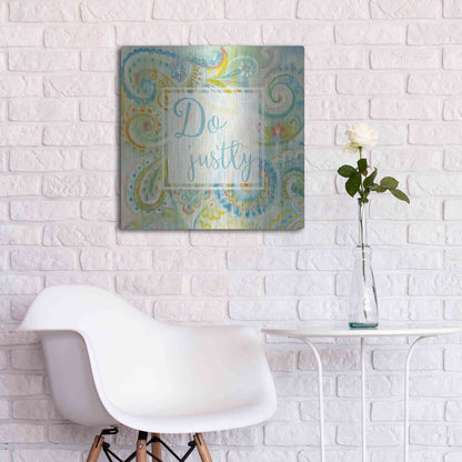 Luxe Metal Art 'Spring Dream Paisley II Pink Sentiment' by Danhui Nai, Metal Wall Art,24x24