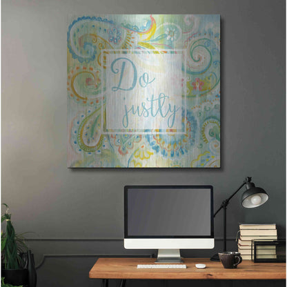Luxe Metal Art 'Spring Dream Paisley II Pink Sentiment' by Danhui Nai, Metal Wall Art,36x36