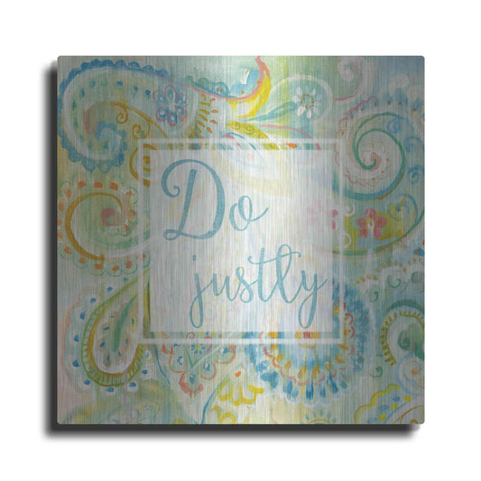 Luxe Metal Art 'Spring Dream Paisley II Pink Sentiment' by Danhui Nai, Metal Wall Art