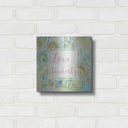 Luxe Metal Art 'Spring Dream Paisley III Pink Sentiment' by Danhui Nai, Metal Wall Art,12x12