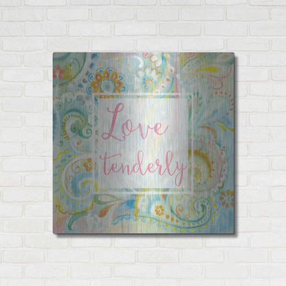 Luxe Metal Art 'Spring Dream Paisley III Pink Sentiment' by Danhui Nai, Metal Wall Art,36x36
