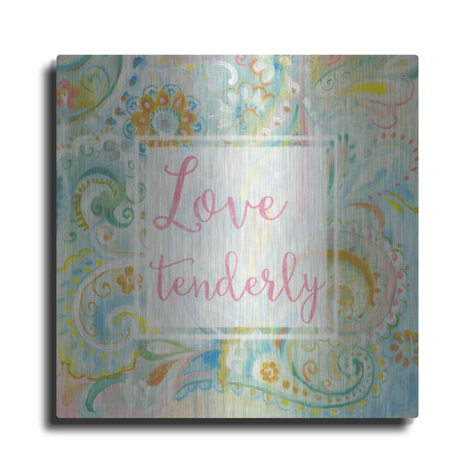 Luxe Metal Art 'Spring Dream Paisley III Pink Sentiment' by Danhui Nai, Metal Wall Art