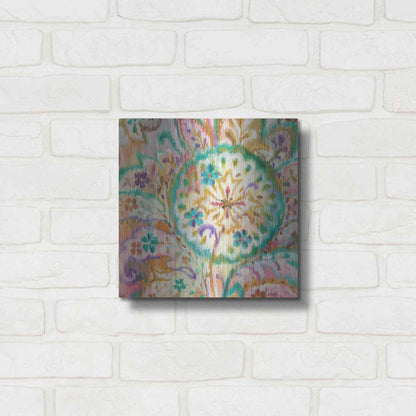 Luxe Metal Art 'Boho Paisley I Crop' by Danhui Nai, Metal Wall Art,12x12