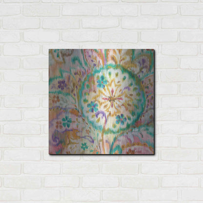 Luxe Metal Art 'Boho Paisley I Crop' by Danhui Nai, Metal Wall Art,24x24